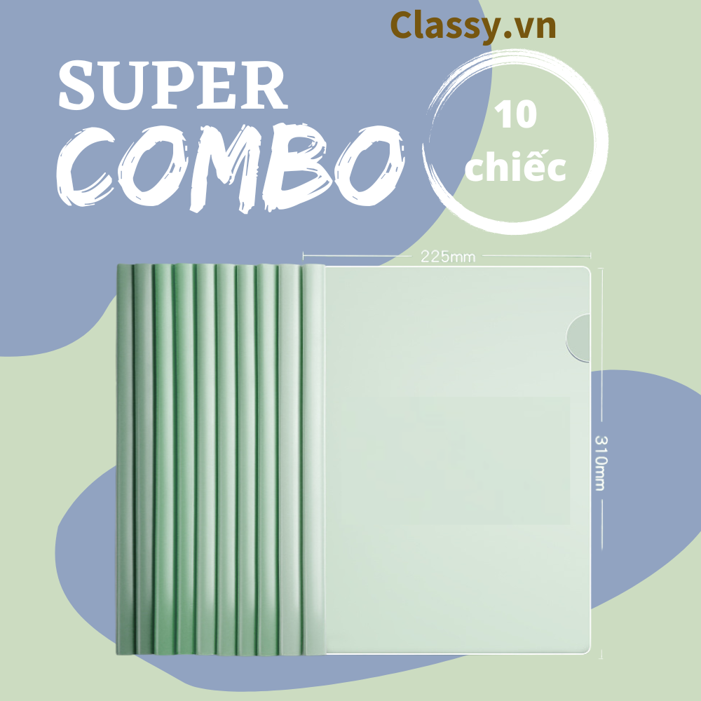  COMBO 10 chiếc Kẹp tài liệu, rút gáy kẹp giấy Bìa kẹp tài liệu a4 (10 cái ) PK1708 