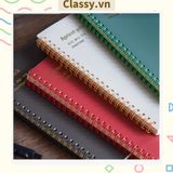  Sổ Kẻ ngang 80 trang bìa mờ kích thước A5 (20.8 X 14.4 CM) kiểu dáng Retro, Phong cách tối giản Classy Basic dùng để ghi chú, học tập, làm việc PK1735 