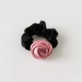  Dây cột tóc hoa hồng roses bằng vải satin sang trọng nữ tính, thun buộc tóc đáng yêu phong cách nữ tính dành cho nữ PK1737 