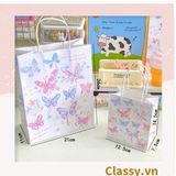  [GIAO HÀNG 7-25 NGÀY] Túi giấy kraft kích thước 26 X 21 X 11 CM có quai xách, nhiều hình nhiều kích cỡ lựa chọn Q1352 
