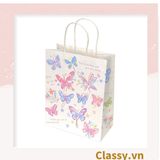  [GIAO HÀNG 7-25 NGÀY] Túi giấy kraft kích thước 26 X 21 X 11 CM có quai xách, nhiều hình nhiều kích cỡ lựa chọn Q1352 
