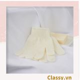  [GIAO HÀNG 7-25 NGÀY] Cặp 2 chiếc găng tay tẩy tế bào chiếc (Túi 2 chiếc) màu hồng và trắng đa năng có thể massage và làm mịn da chi phí thấp PK1827 