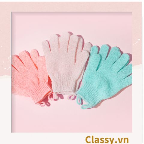  [GIAO HÀNG 7-25 NGÀY] COMBO 100 chiếc găng tay tẩy tế bào chiếc (Túi 2 chiếc) màu hồng và trắng đa năng có thể massage và làm mịn da chi phí thấp PK1827 