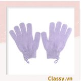  [GIAO HÀNG 7-25 NGÀY] Cặp 2 chiếc găng tay tẩy tế bào chiếc (Túi 2 chiếc) màu hồng và trắng đa năng có thể massage và làm mịn da chi phí thấp PK1827 