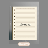  [GIAO HÀNG 7-25 NGÀY] Combo 20 Bìa lá còng sắt Binder  Loose-leaf shell A5 bán kèm 120 trang lõi giấy nạp lại kẻ ngang viết ghi chép sổ tay- PK1835 