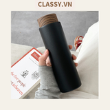  [GIAO HÀNG 7-25 NGÀY] Bình giữ nhiệt inox cao cấp vân gỗ mờ mẫu mới PK1848 DUNG TÍCH 400ml giữ nhiệt lạnh GIỮ NHIỆT TỐT 