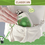  Quạt cầm tay mini tích điện USB liên tục 3-6h hình gấu Panda dễ thương  PK1849 