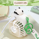  Quạt cầm tay mini tích điện USB liên tục 3-6h hình gấu Panda dễ thương  PK1849 
