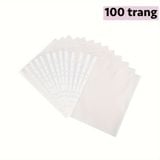  [GIAO HÀNG 7-25 NGÀY] Combo 100 bìa lá đục lỗ kích thước A4 trong suốt, bảo vệ giấy và lắp vào bìa còng cho giới văn phòng PK1874 