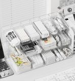  Kệ lưu trữ Hộp Đựng Đồ Kiểu Ngăn Kéo Chống Bụi 9 Ô Vuông Trong Suốt Hộp đa chức năng để bàn PK1879 