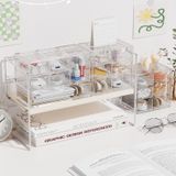  Kệ lưu trữ Hộp Đựng Đồ Kiểu Ngăn Kéo Chống Bụi 9 Ô Vuông Trong Suốt Hộp đa chức năng để bàn PK1879 