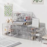  Kệ lưu trữ Hộp Đựng Đồ Kiểu Ngăn Kéo Chống Bụi 9 Ô Vuông Trong Suốt Hộp đa chức năng để bàn PK1879 