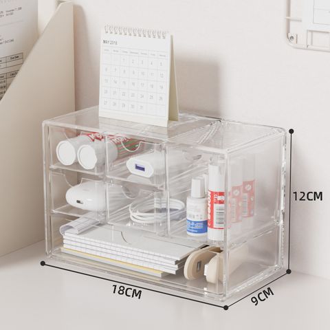  Kệ lưu trữ Hộp Đựng Đồ Kiểu Ngăn Kéo Chống Bụi 9 Ô Vuông Trong Suốt Hộp đa chức năng để bàn PK1879 