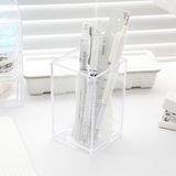  [GIAO HÀNG 7-25 NGÀY]  Classy Hộp đựng bút bằng meca trong suốt để bàn, đựng đồ trang điểm, phụ kiện, bút PK1882 