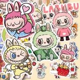  80 miếng Hình dán LABUBU trang trí, sticker dễ thương, sticker dán laptop, điện thoại, tập, sổ, bình nước nhiều họa tiết PK1883 
