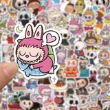  80 miếng Hình dán LABUBU trang trí, sticker dễ thương, sticker dán laptop, điện thoại, tập, sổ, bình nước nhiều họa tiết PK1883 
