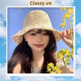  Mũ Cói Nón Cói Mềm Nơ Ren Trẻ trung xinh xắn, nhiều kiểu có thể gấp gọn bỏ vào túi du lịch, ba lô PK303 