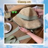  Mũ Cói Nón Cói Mềm Nơ Ren Trẻ trung xinh xắn, nhiều kiểu có thể gấp gọn bỏ vào túi du lịch, ba lô PK303 