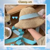  Mũ Cói Nón Cói Mềm Nơ Ren Trẻ trung xinh xắn, nhiều kiểu có thể gấp gọn bỏ vào túi du lịch, ba lô PK303 