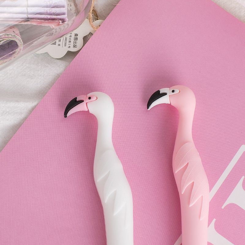  [GIAO HÀNG 7-25 NGÀY] Bút Viết gel Hình Hồng Hạc hồng và trắng cưng xỉu 0.5 MM PK306 