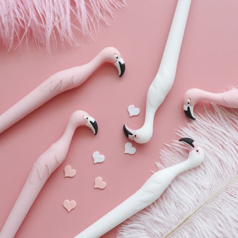  [GIAO HÀNG 7-25 NGÀY] COMBO 100 Bút Viết gel Hình Hồng Hạc hồng và trắng cưng xỉu 0.5 MM PK306 