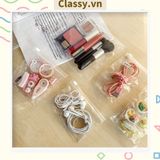  Túi lưới tiện ích trong suốt có khoá zip, đựng tài liệu, văn phòng phẩm, mỹ phẩm, du lịch; in hình dễ thương [PK478] 