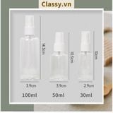  [GIAO HÀNG 7-25 NGÀY]  Chai Lọ Chiết Dạng XỊT - Đựng Dung Dịch, Nước Hoa, Mỹ Phẩm, Toner,...; DUNG TÍCH 30 ML, 50ML PK493 