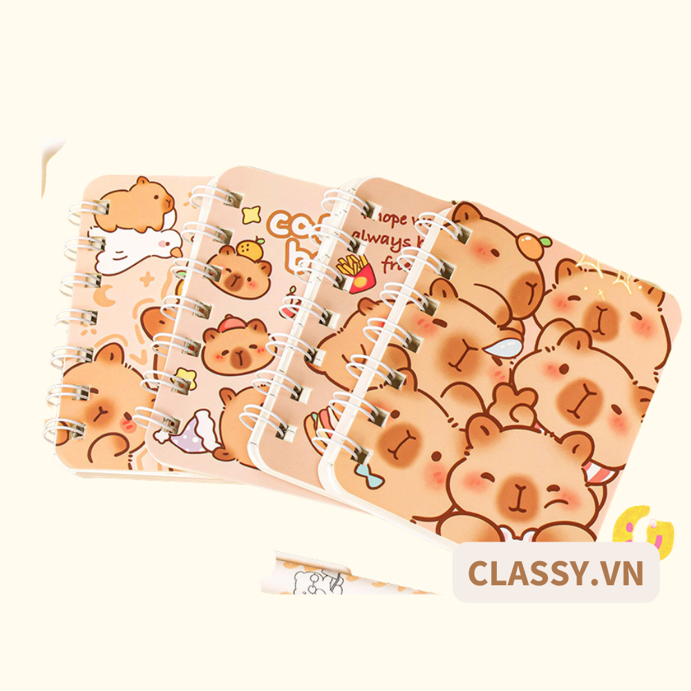  [GIAO HÀNG 7-25 NGÀY] Sổ tay mini lò xo chủ đề báo hồng, kích thước 10.5 X 8.5 CM PK634 