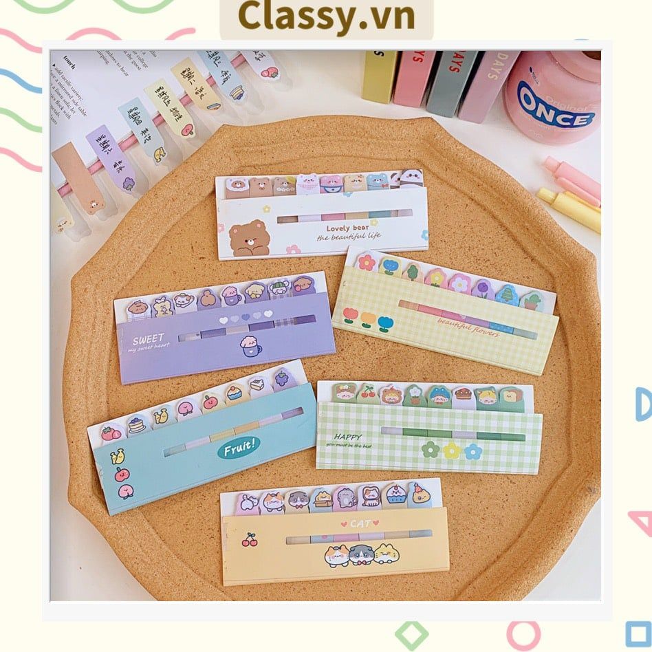  [GIAO HÀNG 7-25 NGÀY] 120 miếng Giấy note ghi nhớ mini Post-It, hình pets dễ thương sáng tạo tiện dụng; kích thước PK641 