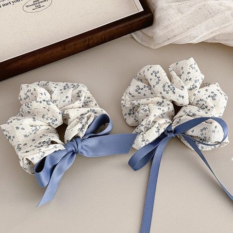  [GIAO HÀNG 7-25 NGÀY]  Scrunchies buộc tóc  nhiều họa tiết; tông màu xanh biển nữ tính thanh lịch PK706 