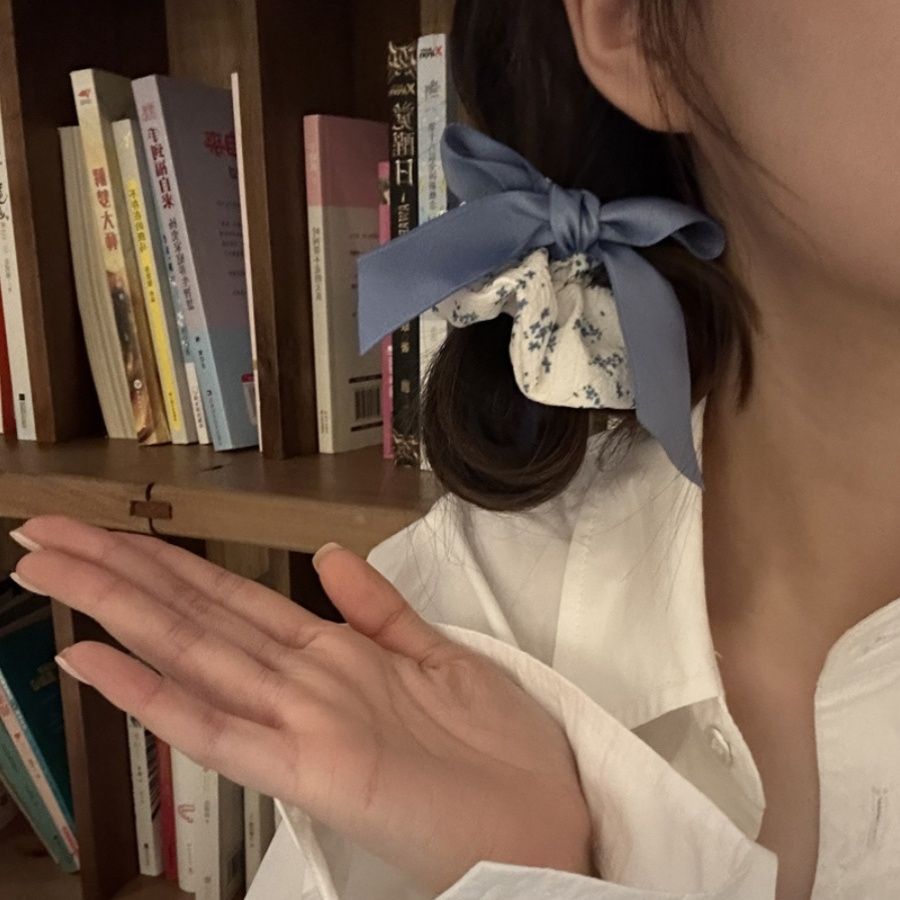  [GIAO HÀNG 7-25 NGÀY]  Scrunchies buộc tóc  nhiều họa tiết; tông màu xanh biển nữ tính thanh lịch PK706 