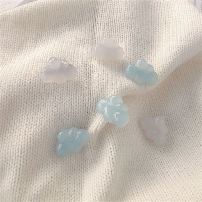  [GIAO HÀNG 7-25 NGÀY]Dây cột tóc gắn họa tiết hoạt hình 3D cute hình mây trơn màu xinh xắn PK743 