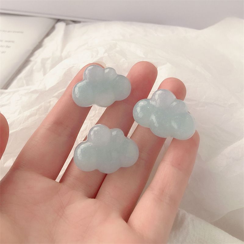  [GIAO HÀNG 7-25 NGÀY]Dây cột tóc gắn họa tiết hoạt hình 3D cute hình mây trơn màu xinh xắn PK743 