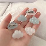  [GIAO HÀNG 7-25 NGÀY]Dây cột tóc gắn họa tiết hoạt hình 3D cute hình mây trơn màu xinh xắn PK743 