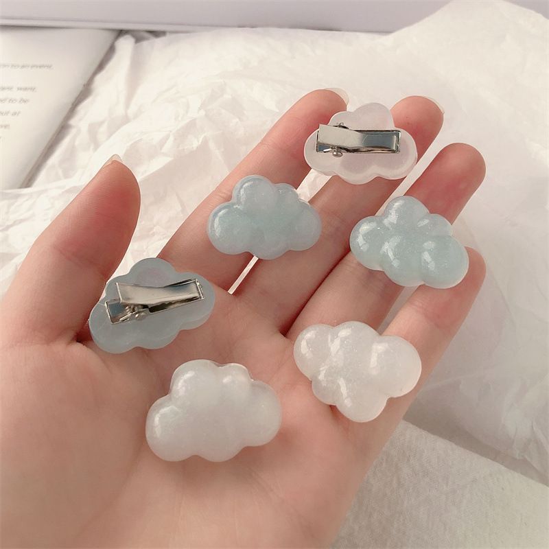  [GIAO HÀNG 7-25 NGÀY]Dây cột tóc gắn họa tiết hoạt hình 3D cute hình mây trơn màu xinh xắn PK743 