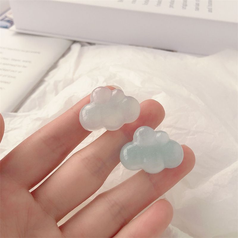  [GIAO HÀNG 7-25 NGÀY]Dây cột tóc gắn họa tiết hoạt hình 3D cute hình mây trơn màu xinh xắn PK743 