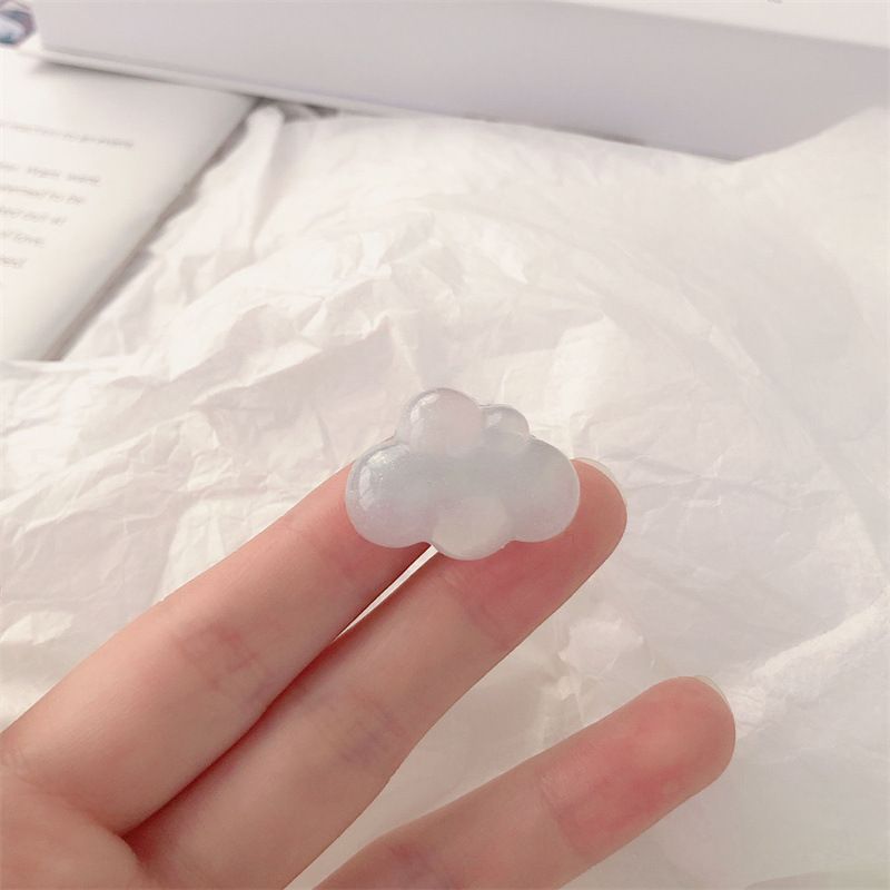 [GIAO HÀNG 7-25 NGÀY]Dây cột tóc gắn họa tiết hoạt hình 3D cute hình mây trơn màu xinh xắn PK743 