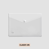  Túi Nút File Đựng Tài Liệu My Clear Bag A4 Nhiều Màu Bìa Đựng Tài Liệu Văn Phòng Lưu Trữ Hồ Sơ Giấy Tờ Classy Basic PK778 