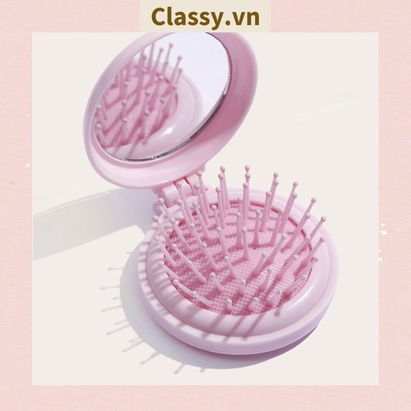  [GIAO HÀNG 7-25 NGÀY] COMBO 20 PK923 Lược Mini Có Thể Gấp Gọn Tích Hợp Gương Họa Tiết Hoạt Hình Đáng Yêu Độc Đáo 