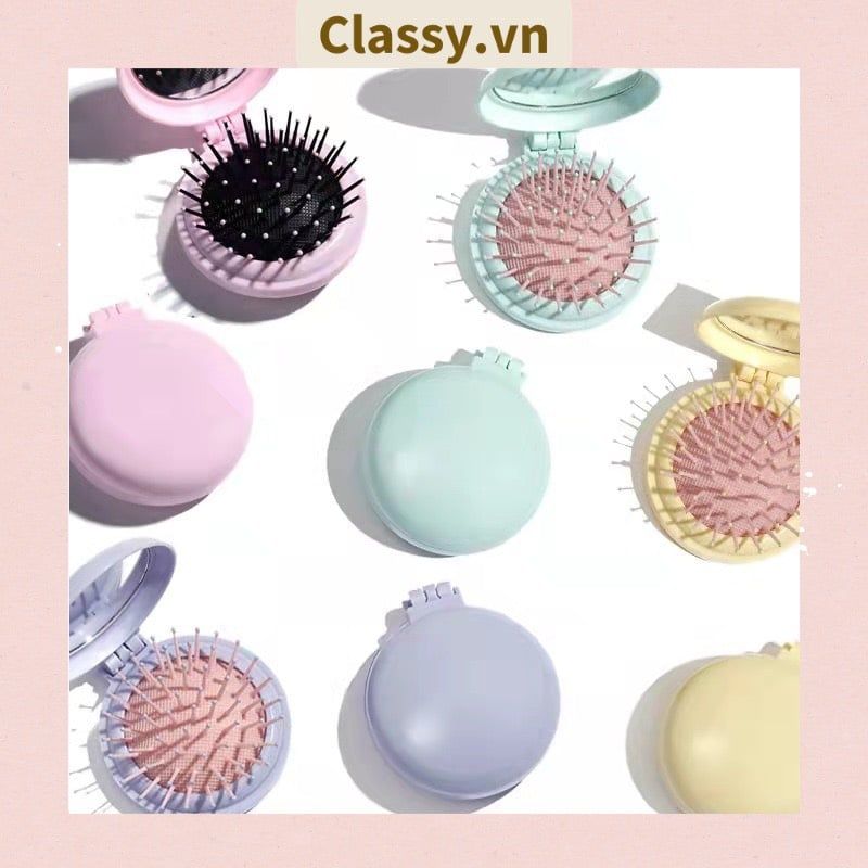  [GIAO HÀNG 7-25 NGÀY] COMBO 20 PK923 Lược Mini Có Thể Gấp Gọn Tích Hợp Gương Họa Tiết Hoạt Hình Đáng Yêu Độc Đáo 