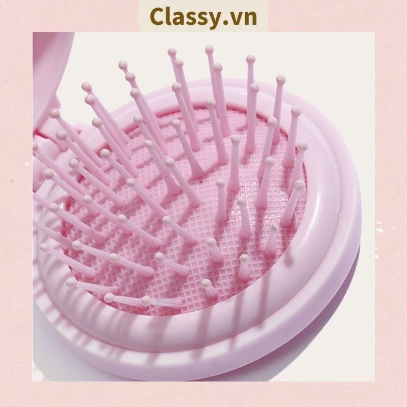  [GIAO HÀNG 7-25 NGÀY] COMBO 20 PK923 Lược Mini Có Thể Gấp Gọn Tích Hợp Gương Họa Tiết Hoạt Hình Đáng Yêu Độc Đáo 