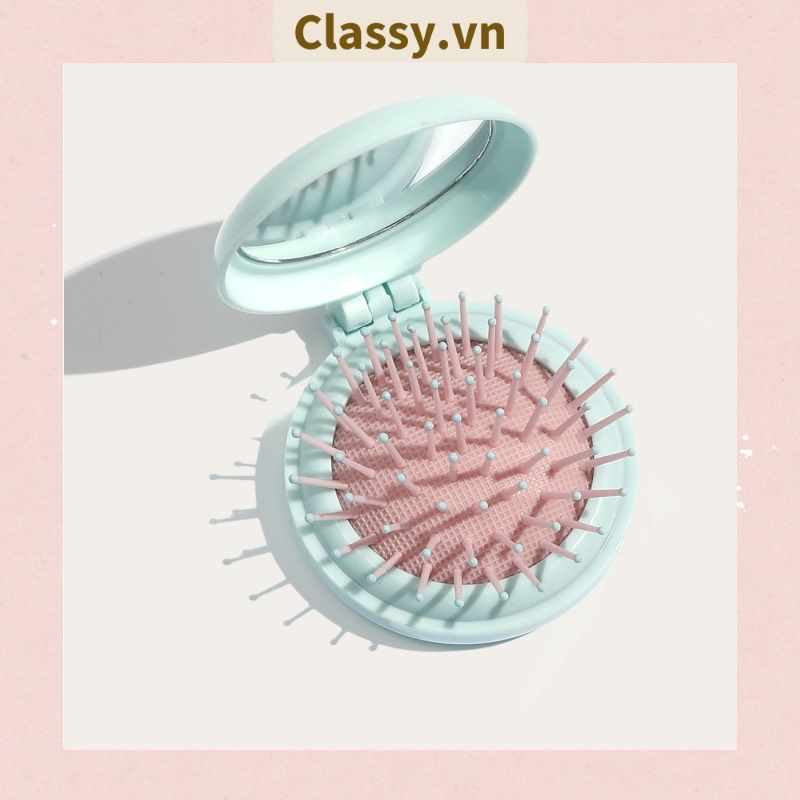  [GIAO HÀNG 7-25 NGÀY] COMBO 20 PK923 Lược Mini Có Thể Gấp Gọn Tích Hợp Gương Họa Tiết Hoạt Hình Đáng Yêu Độc Đáo 