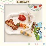  Kẹp tóc dạng clip mỏ vịt, họa tiết minh họa các loại đồ ăn, tinh nghịch hài hước hot tiktok PK935 