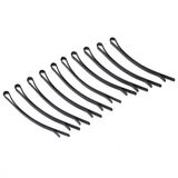  PK956 Hộp 100 chiếc kẹp tăm phụ kiện tóc 5.5 CM vòng cung Kẹp kim loại đen cổ điển dày dặn dài 6CM 