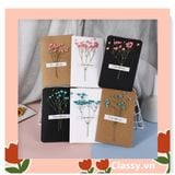  Thiệp chúc mừng, thiệp giáng sinh có gắn hoa khô trang trí Q1366 