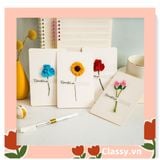  Thiệp chúc mừng, thiệp giáng sinh có gắn hoa khô trang trí Q1366 