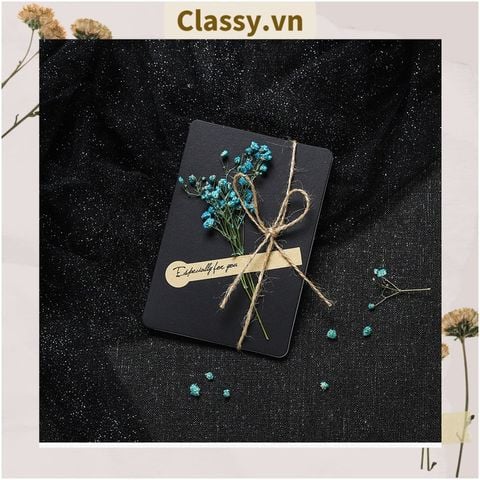  Thiệp chúc mừng, thiệp giáng sinh có gắn hoa khô trang trí Q1366 