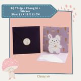  Thiệp in nổi 3D hình con vật với họa tiết pastel, giấy cứng cáp chất lượng cao Q1373 