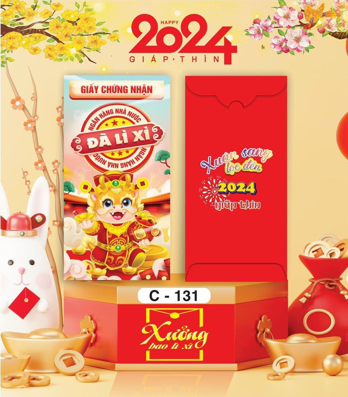  Classy Bao lì xì Tết 2024, chất liệu dày dặn, mẫu mã đa dạng Q1476 