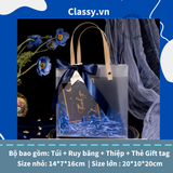  [GIAO HÀNG 7-25 NGÀY] Classy Túi quà tặng, túi quai xách nhựa trong suốt nhiều kích cỡ Q1593 